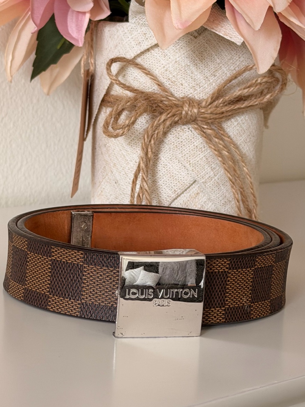 Authentic LOUIS VUITTON Damier Ebene Belt - Picture 13 of 16